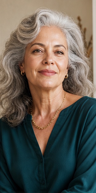 Retrato de mulher madura, saudável e confiante